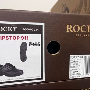 Rocky Men's Black Oil & Slip Resistant Oxfords